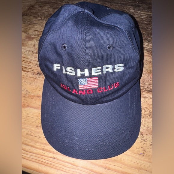 Fishers Island Club Navy Cap Vintage - Picture 1 of 5